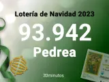 93942, número premiado con 1000 euros en la pedrea de la Lotería de Navidad de 2023