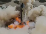 Imagen de la prueba de fuego estático de Starship.