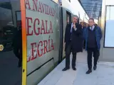El alcalde, José Luis Sanz, supervisando las obras de ampliación del tranvía hasta Nervión