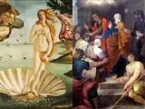 Afrodita (Venus para los romanos) y Simón el Mago en cuadros de Botticelli y Avanzino Nucci.