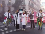 Concentraci&oacute;n de enfermeras en la plaza Urquinaona el pasado 19 de diciembre.