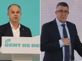 El secretario general de Junts, Jordi Turull, y el portavoz del PSOE, Patxi López.
