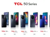 Los móviles de la serie TCL 50 mostrados en CES 2024