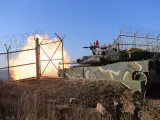 Un tanque de Corea del Sur durante un simulacro militar