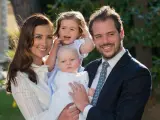Los príncipes Felix y Claire con sus dos hijos mayores, Amalia y Liam.