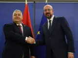 Viktor Orbán y Charles Michel, en una imagen de archivo.