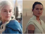 Emilia Clarke en 'Juego de tronos' y Daisy Ridley en 'Star Wars'