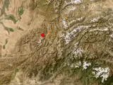Localización del seísmo en el noreste de Afganistán, en un mapa del USGS.