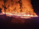 Erupción del volcán que ha hecho evacuar Grindavik.