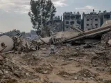 Destrucción en Gaza por los bombardeos israelíes.