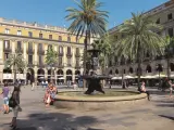 La plaza Real de Barcelona.