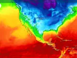 Mapa de temperaturas en el Golfo de México