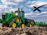 Los agricultores podrán instalar antenas de Starlink en sus tractores de la marca Deere.