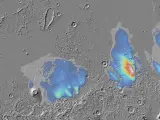 Capa de las potenciales capas de hielo de Marte.