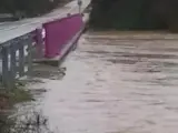 Imagen de la CM-5150 en Corchuela (Toledo) tras el desbordamiento del arroyo Alcañizo.