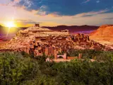Preciosa vista de la ciudad de Ouarzazate.