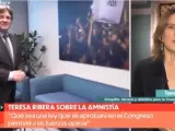 Ribera, durante su entrevista en TVE.