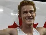 El saltador de pértiga canadiense Shawn Barber.