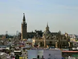 Vista panorámica del casco antiguo de Sevilla.