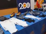 Objetos incautados en la operación de la Policía Nacional en Valladolid.