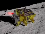 Ilustración de SLIM en la Luna.