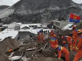 Deslizamiento de tierra en China.