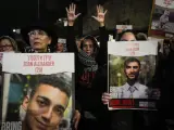 Familiares de rehenes israelíes piden su liberación. Familiares de rehenes israelíes piden su liberación.