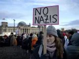Protesta contra AfD en Berlín.