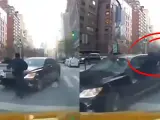Una mujer atropella a un policía en Nueva York
