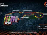 El circuito del Gran Premio de Espa&ntilde;a de F&oacute;rmula 1 en Madrid.