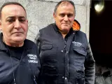 Manuel González, propietario de Limpiezas traumáticas González, y Edgar, el trabajador más veterano.