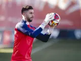 Horatiu Moldovan, ya ataviado con los colores del Atlético.