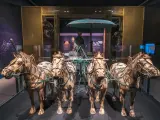 El carruaje del primer emperador de China, presentado por el Museo del Mausoleo del Emperador Qin Shi Huang.