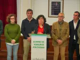 La alcaldesa de Sanlúcar de Barrameda (Cádiz), Carmen Álvarez, interviene en la firma del acuerdo de los municipios por Doñana.