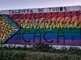 El mural vandalizado en Talavera de la Reina.