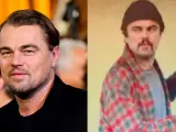 Leonardo DiCaprio en 2023 y en el rodaje de PTA