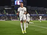 Joselu celebra su gol al Getafe.