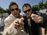 Brad Pitt y Quentin Tarantino en la premiere en Cannes de 'Malditos bastardos'