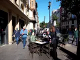 Veladores en la Avenida de la Constitución de Sevilla