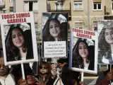 Manifestación por la desaparición el 7 de diciembre de Gabriela Reyes, de 35 años en Pamplona.