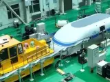 Construcción del tren Hyperloop chino.