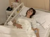 Lucía García, durante una de sus estancias en el hospital.