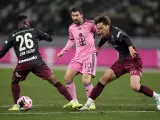 Messi durante el duelo ante el Vissel Kobe japonés.