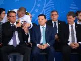 El expresidente de Brasil, Jair Bolsonaro, durante la ceremonia de despedida de los ministros salientes en marzo de 2022.