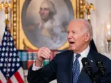 Biden contestó en una rueda de prensa improvisada desde la Casa Blanca que su memoria se encuentra en buenas condiciones.