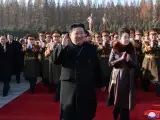 Kim Jong-un en el aniversario del Ejército.