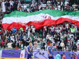 Bandera de Irán en las gradas de la Copa Asia.