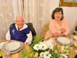 Manuel y Josefa, el d&iacute;a de su 'boda simb&oacute;lica'.
