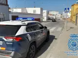 Un coche de la Policía Nacional en Jerez.
