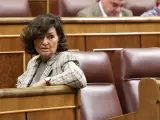 La exdiputada del PSOE y exvicepresidenta primera del Gobierno Carmen Calvo.